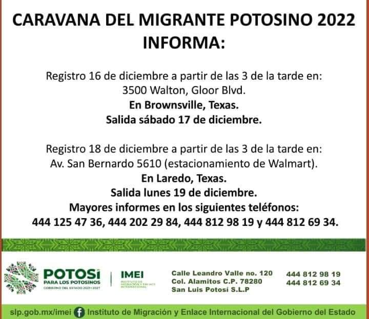 Invitan a paisanos a caravana migrante en Laredo y Brownsville Texas