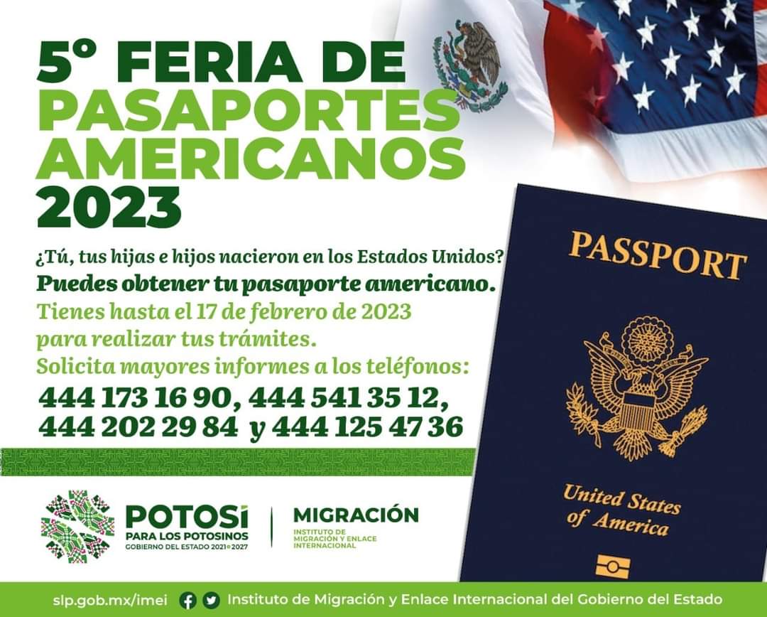 Obtén tu pasaporte americano, registro hasta el 17 de febrero
