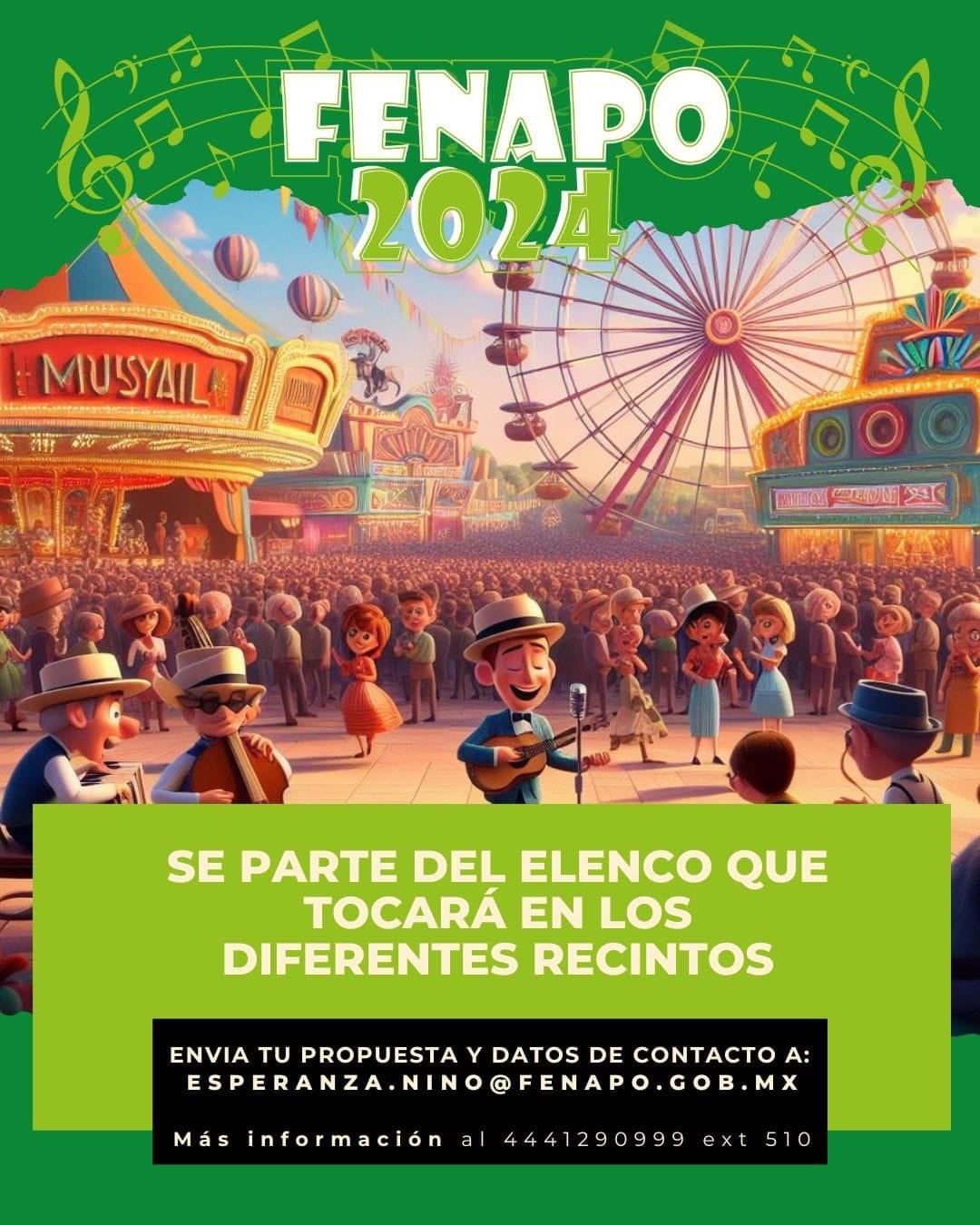 Sé parte del elenco artístico de la FENAPO 2024