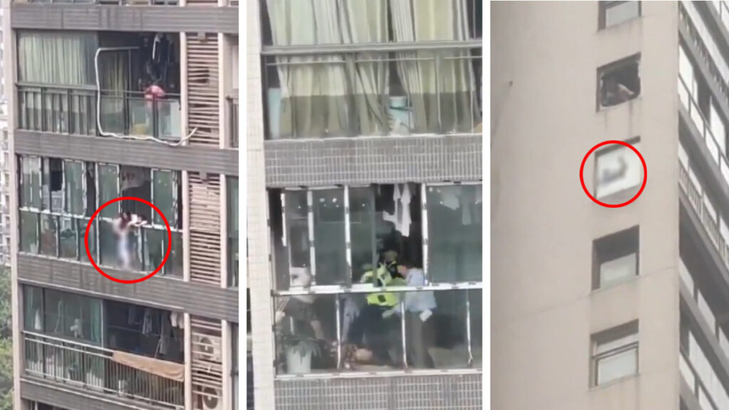 VIDEO] Mujer en China arroja a su hijo por la ventana y apuñala a su suegra