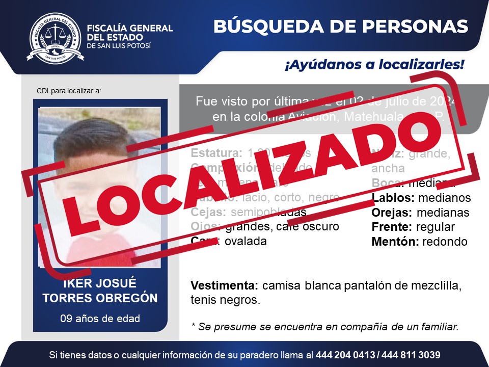 Tras un año desaparecido, localizan al niño Iker Josué Torres